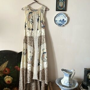Anthropologie Leifnotes Vintage Maxi Dress